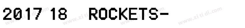 2017 18 火箭 Rockets字体转换
